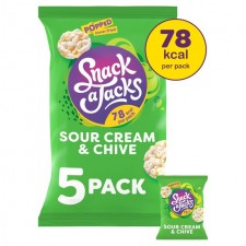 Snack a Jacks Sour Cream and Chive Rice Cakes 5 Pack