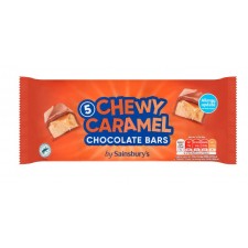 Sainsburys Chewy Caramel Chocolate Bars 5x36g