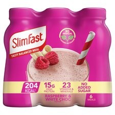 Slimfast Raspberry and White Chocolate Drink 6 X 325ml