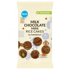 Sainsburys Milk Chocolate Mini Rice Cakes 4 x 30g