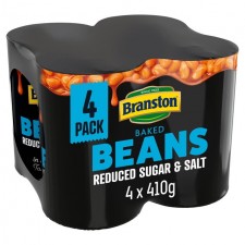 Branston Reduced Sugar and Salt Baked Beans In Tomato Sauce 4x410g