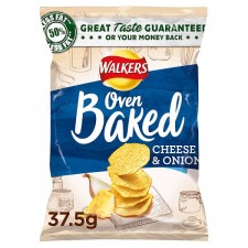 Retail Pack Walkers Baked Cheese and Onion Snacks 32 x 37.5g Pack Box