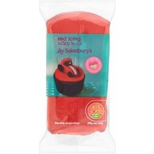 Sainsburys Red Icing Ready To Roll 250g