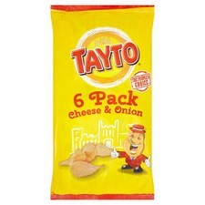 Tayto Cheese And Onion Potato Crisps 6 x 25g