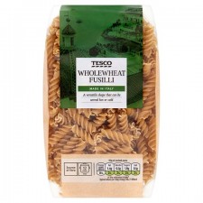 Tesco Whole Wheat Fusilli Pasta Twists 500g