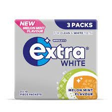 Wrigleys Extra White Melon Mint Chewing Gum 3 x 10 Piece Pack