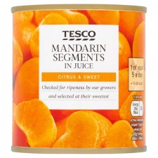 Tesco Mandarin Segments In Juice 298g tin