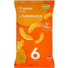 Sainsburys Cheese Puffs 6x17g