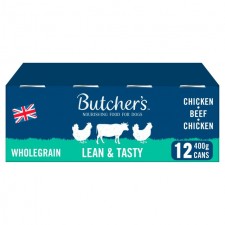 Butchers Wholegrain Lean and Tasty Low Fat Dog Food Tins 12 x 400g