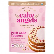 Cake Angels White Choc and Raspberry Posh Toppers 90g