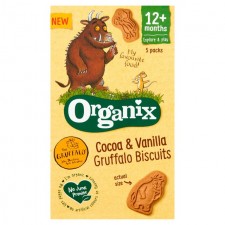 Organix 12 Month Goodies Organic Cocoa and Vanilla Gruffalo Biscuits 5 Pack