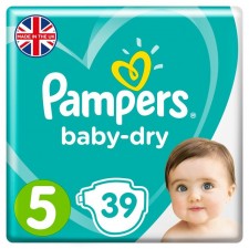 Pampers Baby Dry Nappies Size 5 x 39