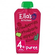 Ellas Kitchen Strawberry Rhubarb And Apples 4 Months 120g