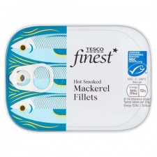 Tesco Finest Hot Smoked Mackerel In Sunflower Oil 110g