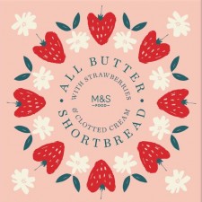 Marks and Spencer Strawberry and Clotted Cream Shortbread Squares 200g