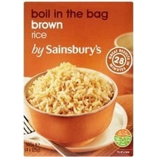 Sainsburys Boil In The Bag Brown Rice 4x125G