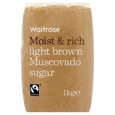 Waitrose Light Brown Muscovado Sugar 1kg