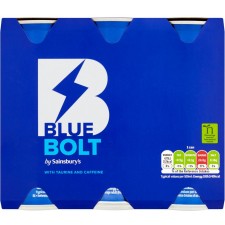 Sainsburys Blue Bolt Energy Drink 6x250ml Cans