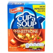 Retail Pack Batchelors Cup A Soup with Croutons Minestrone 9 x 4 Sachet Packs