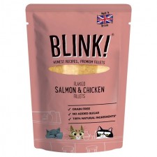 Blink Flaked Salmon and Chicken Fillets Wet Cat Food Pouch 85g
