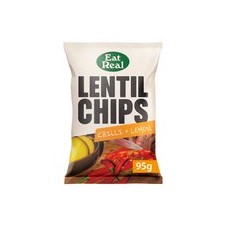 Eat Real Lentil Chilli and Lemon Flavoured Chips 95g