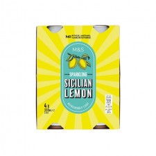 Marks and Spencer Sparkling Sicilian Lemon Drink 4 x 330ml