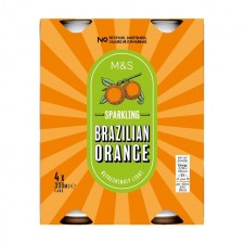 Marks and Spencer Sparkling Brazilian Orange Drink 4 x 330ml