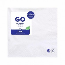 Duni Go White 2ply Paper Napkins 125 per pack