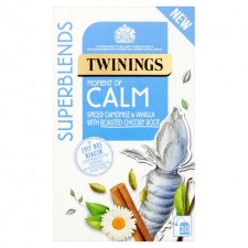 Twinings Superblends Calm Spiced Camomile Vanilla and Chicory Tea 20 Tea Bags