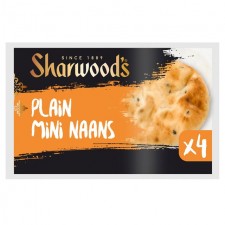 Sharwoods Mini Plain Naan Bread 4 Pack
