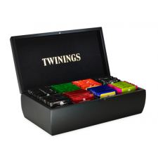 Twinings Black Wooden Tea Box with 8 Compartments 96 Mixed