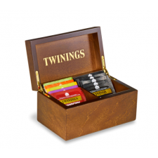 Twinings Small Deluxe Wooden Tea Box Gift 24 Mixed