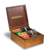 Twinings Medium Deluxe Wooden Tea Box Gift 48 Mixed