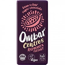 Ombar Centres Raspberry and Coconut Vegan Chocolate 70g