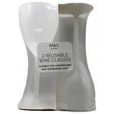 Marks and Spencer Reusable Wine Glasses 2 Pack