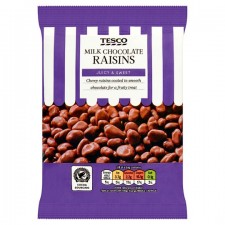 Tesco Milk Chocolate Coated Raisins 150g