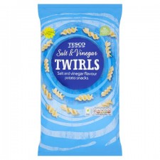 Tesco Twirls Salt And Vinegar Snacks 225g