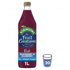 Robinsons Fruit Creations No Added Sugar Blackberry and Blueberry Drink 1L
