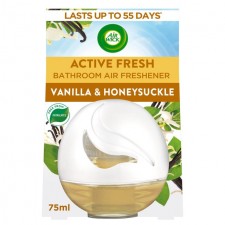 Airwick Active Fresh Bathroom Gel Air Freshener Vanilla and Honeysuckle 75ml
