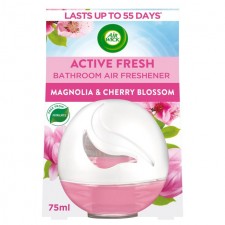 Airwick Active Fresh Bathroom Gel Air Freshener Magnolia and Cherry Blossom 75ml