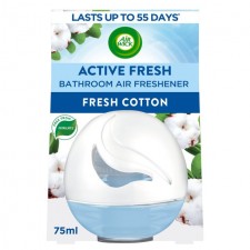 Airwick Active Fresh Bathroom Gel Air Freshener Fresh Cotton 75ml