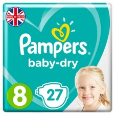 Pampers Baby Dry Nappies Size 8 x 27