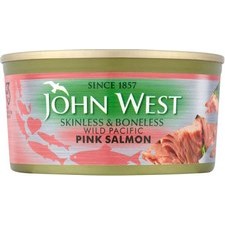 John West Wild Pacific Pink Salmon Skinless and Boneless 170g