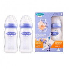 Lansinoh Feeding Baby Bottles 240ml x2