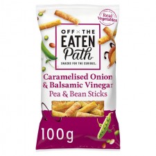 Off The Eaten Path Caramelised Onion and Vinegar Pea and Bean Sticks 100g