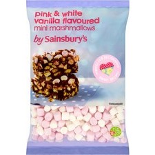 Sainsburys Pink and White Vanilla Flavoured Mini Marshmallows 180g