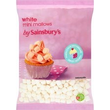 Sainsburys White Vanilla Flavoured Mini Marshmallows 180g