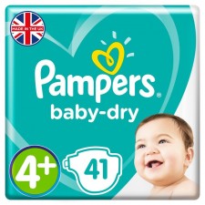 Pampers Baby Dry Nappies Size 4+ x 41