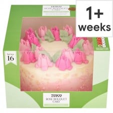 Tesco Rose Bouquet Celebration Cake 16 Servings