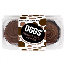 OGGS Vegan Chocolate Fudge Cupcakes 2 x 63g